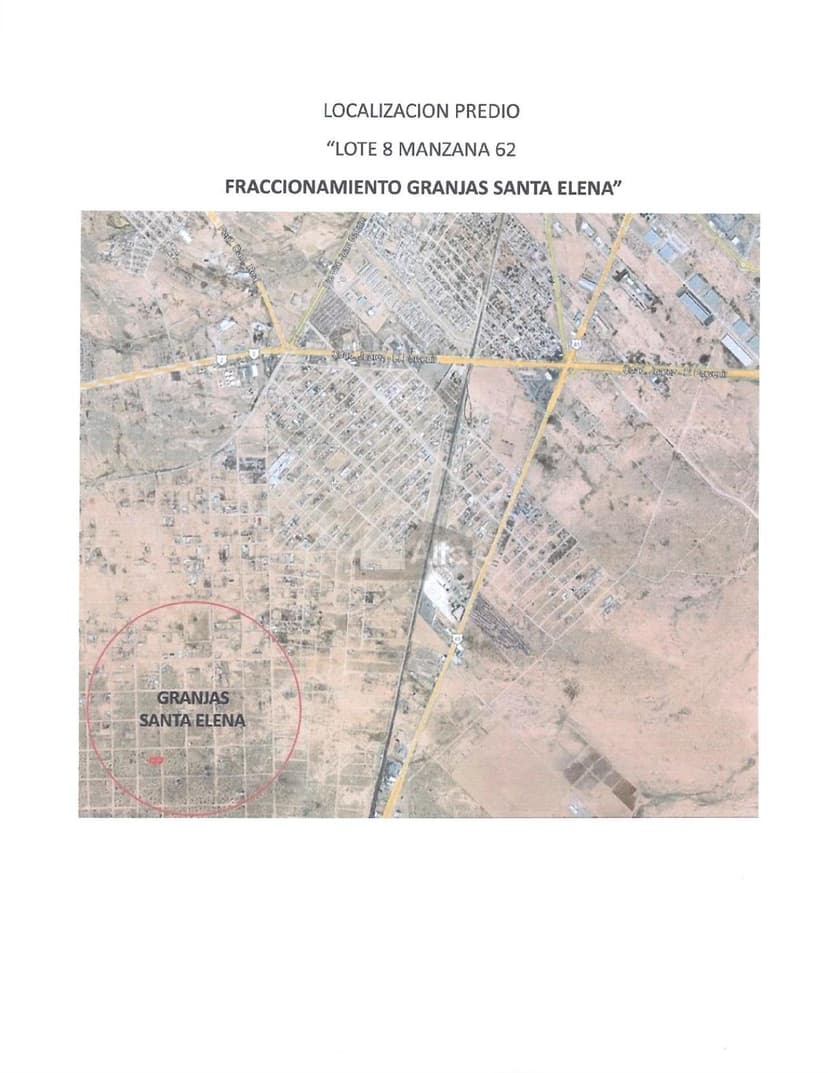 Terreno en venta Ciudad Juárez Chihuahua Colonia Granjas Santa Elena
