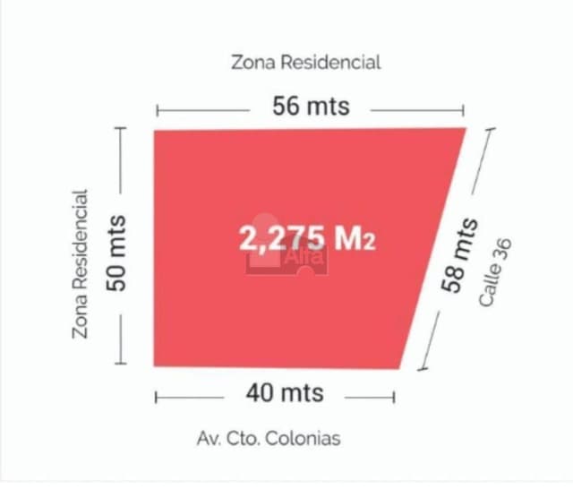 Terreno en Venta en esquina en Buenavista, Circuito Colonias, Mérida, Yucatán
