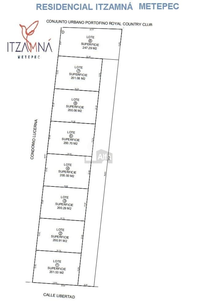 Venta de terrenos en Metepec, son 8 lotes de 200 m2 c/u en colonia LLano Grande