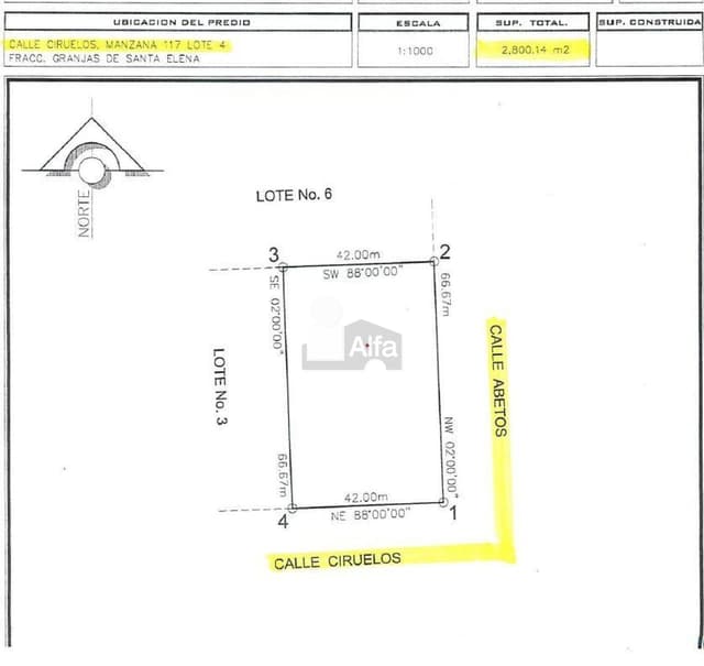 Terreno en Venta Ciudad Juárez Chihuahua Colonia Granjas Santa Elena