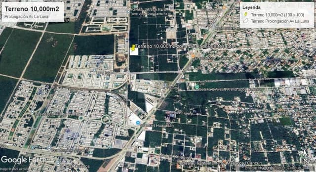 Venta Terreno 10,000m2 en Cancun zona Zivalam y Puertosanto