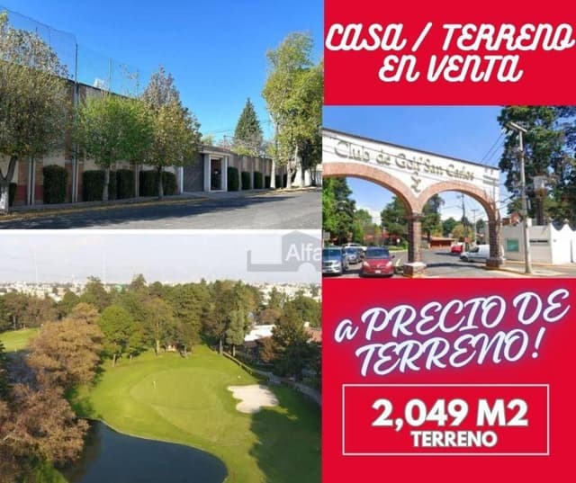 Casa en Venta a precio de terreno en la 1a.Secc. del Club de Golf San Carlos,Metepec Edo. de México