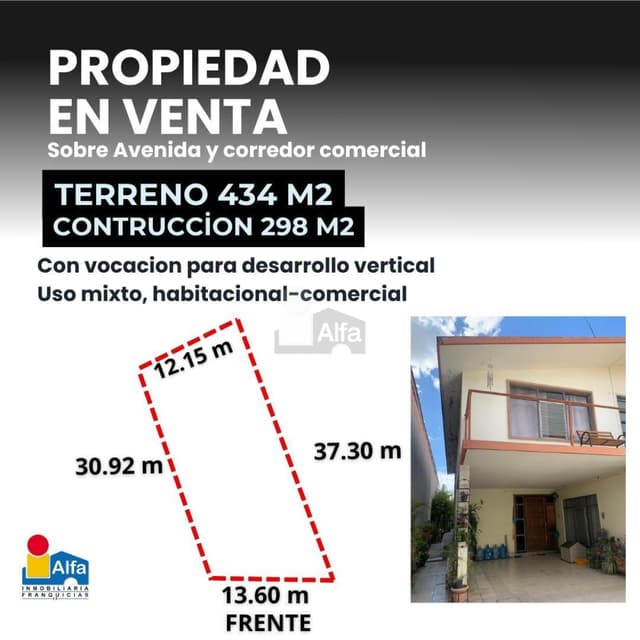 Propiedad EN VENTA para desarrollo Vertical en Fracc. Las Águilas 2da. Sección San Luis Potosí