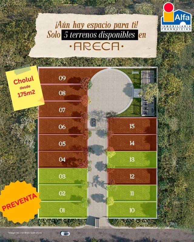 Terreno habitacional en Cholul, preventa, planes de financiamiento