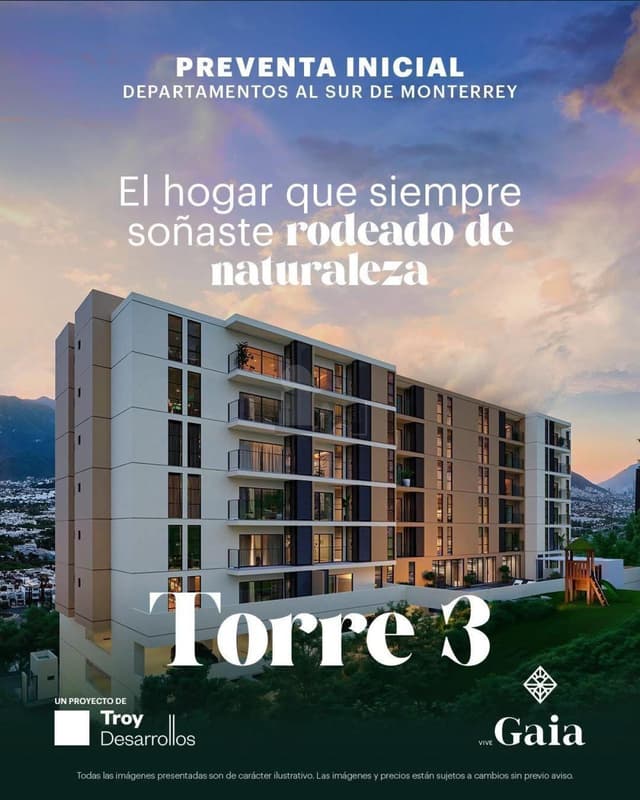 Departamento en Preventa Torre 3 Gaia