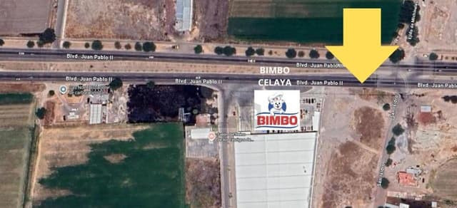 TERRENO EN VENTA LIBRAMIENTO SUR A UN COSTADO DE BIMBO CELAYA