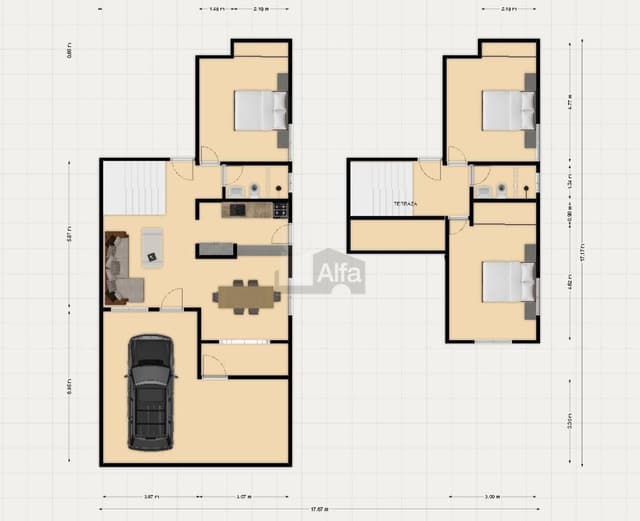 Casa en Renta, frente a parque las Americas II, Merida, 3 recamaras, 2 baños, recamara en PB.