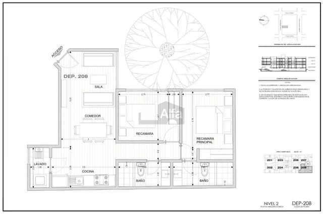 DEPARTAMENTO EN LA SANTA MARIA LA RIBERA, HORTENSIA