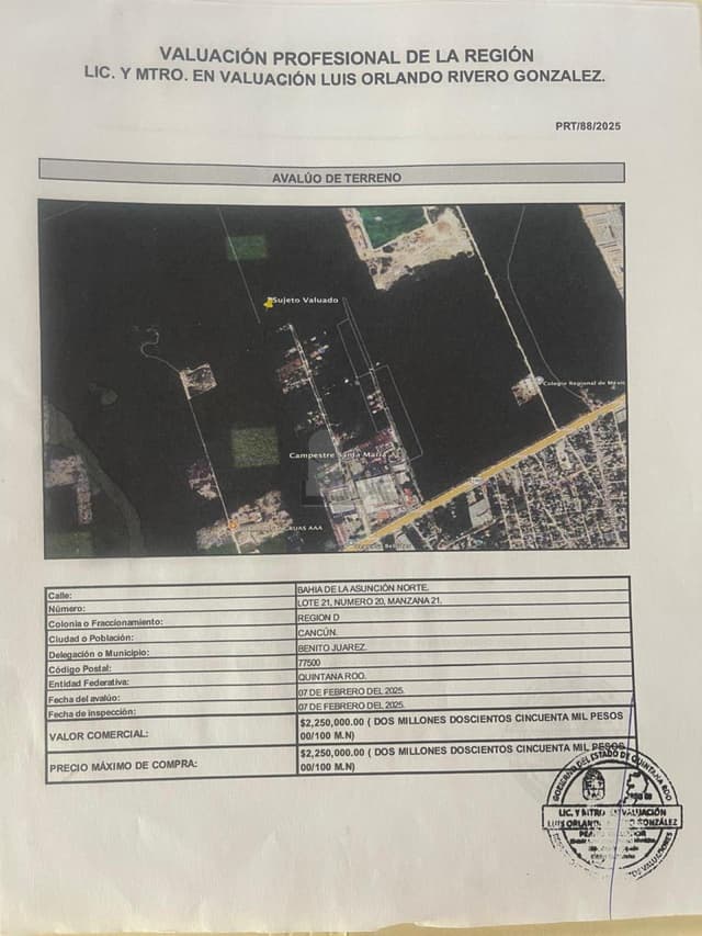 Terreno industrial en venta en Alfredo V Bonfil, Benito Juárez, Quintana Roo