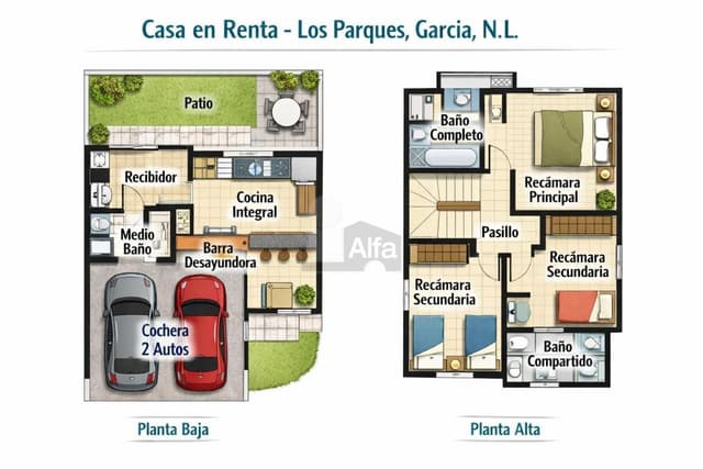 Casa en renta, Los Parques, García, Nuevo León.