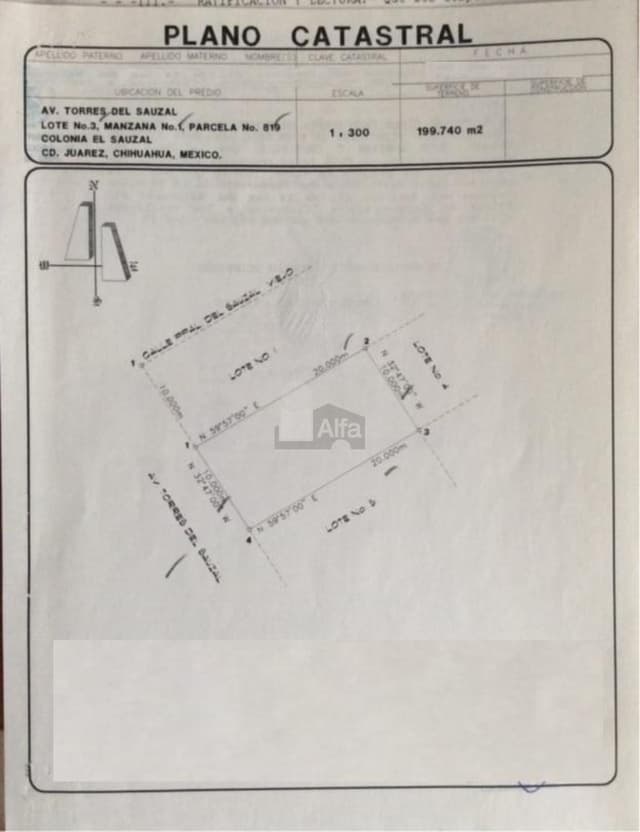 Terreno habitacional en venta en El Sauzal, Juárez, Chihuahua
