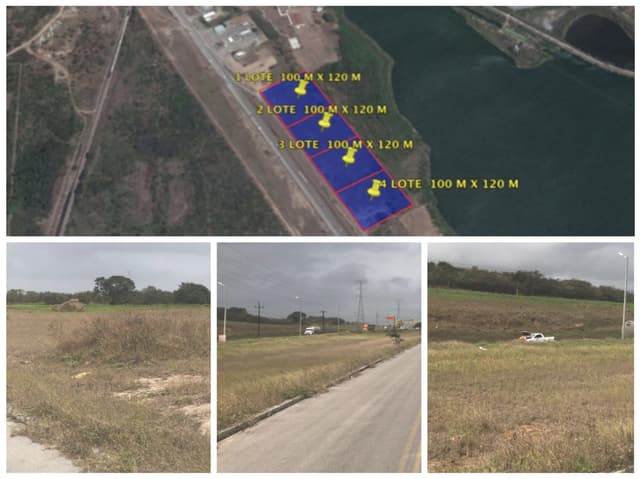 TERRENO INDUSTRIAL EN VENTA UBICADO FRENTE A CARRIL DE DESACELERACION EN BOULEVARD DE LOS RIOS, ALTAMIRA, TAMAULIPAS.