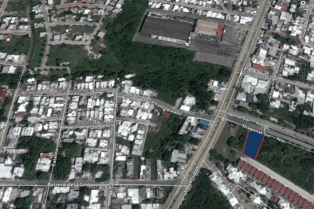 EXCELENTE TERRENO COMERCIAL IDEAL PARA INVERSIONISTAS SOBRE DIAGONAL SUR-NORTE, TAMPICO, TAMAULIPAS