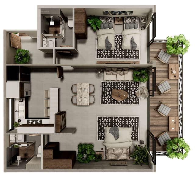 Condo de 2 Recamaras en Venta en Tulum