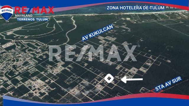 EN VENTA TERRENO DE 350 M2 CON DENSIDAD H4 EN LA REGION 15 DE TULUM