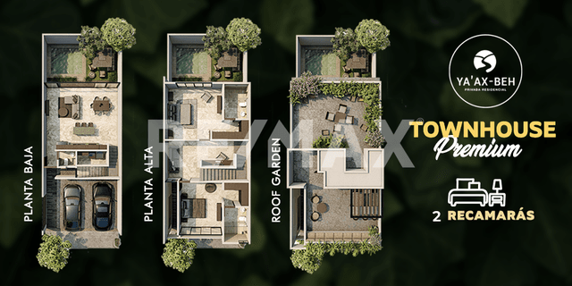 TOWNHOUSE PREMIUM 175 m2 en Residencial Ya'ax-Beh Conckal Yucatán.