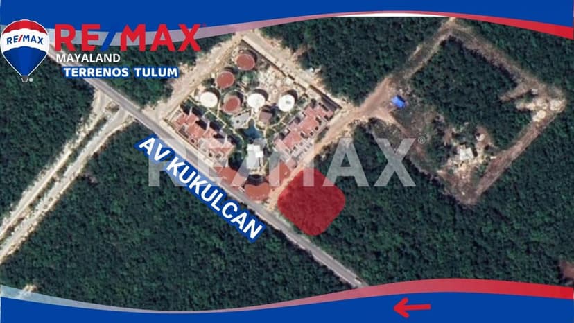 Oportunidad Terreno de 2500 m² Sobre Av Kukulcan a 3 Km de La Playa de Tulum