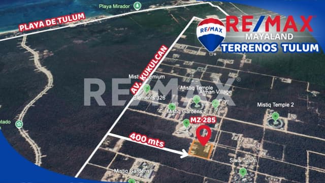 EN VENTA LOTES DE 828 M2  EN REGIÓN 15 A MENOS DE 1.5 KM DE LA PLAYA