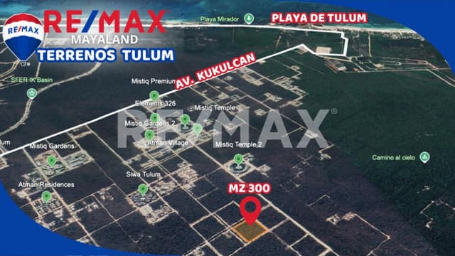 SE VENDE LOTE DE 850 M2 EN ESQUINA REGION 15 DE TULUM