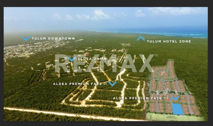 EN VENTA TERRENO EN ALDEA ZAMA TULUM