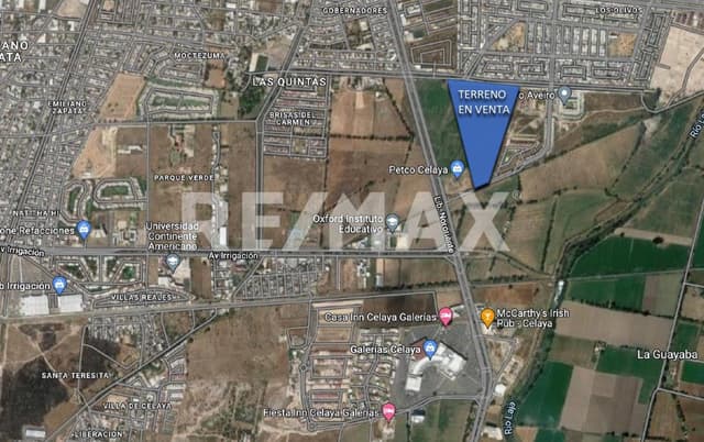 TERRENO HABITACIONAL EN VENTA CELAYA GTO EJE NORORIENTE CTV220610-JA