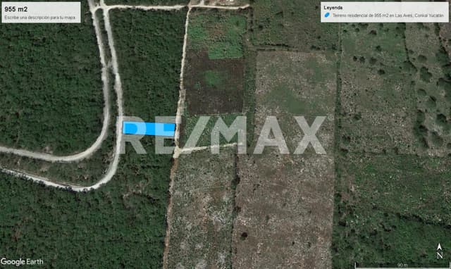 Terreno residencial de 955 m2 en Las Aves, Conkal Yucatán