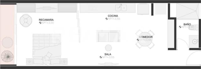 Preventa departamentos de 1 recámara desde 53 m2 ERUDITA Santa Gertrudis Copó.