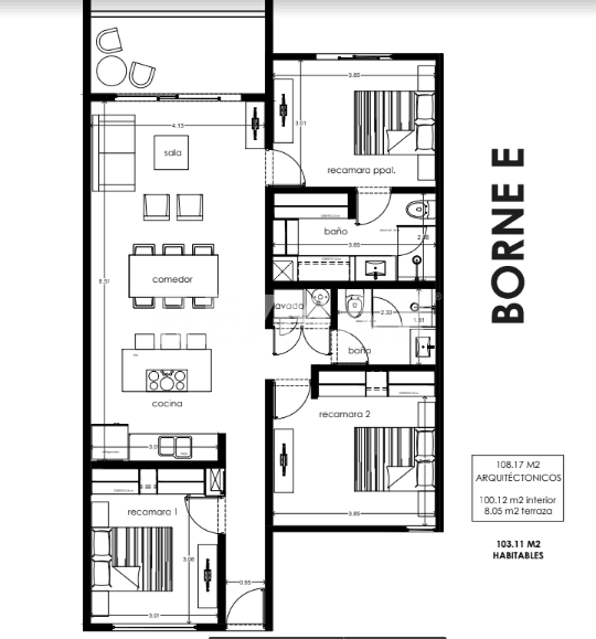 DEPA 113 F 3 R 2 Bth 1 park