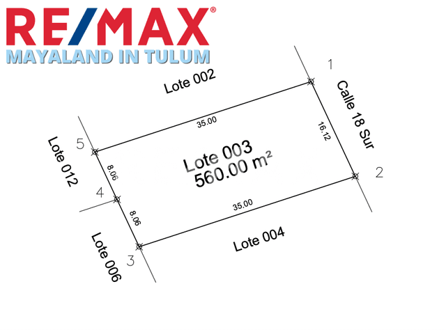 En venta lote de 560 m2 en region 15