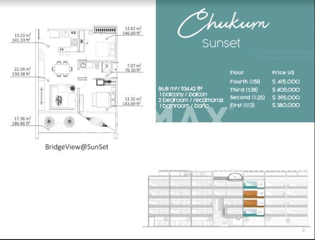 CHUKUM 2BR 1Bth balcony