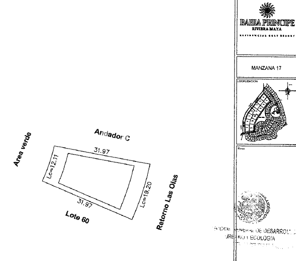VENTA DE TERRENO RESIDENCIAL EN CANCUN LOTE 59.