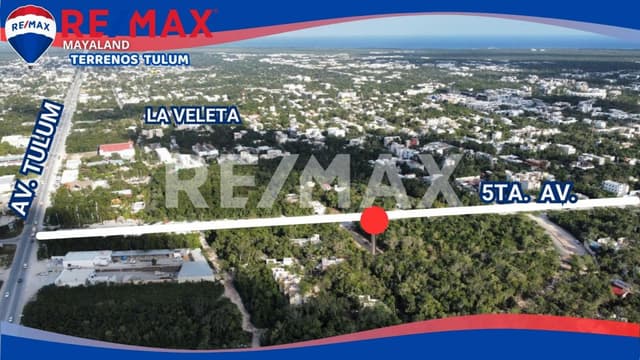 En venta lote de 786 m2 a 50 mts de la 5ta AV de tulum