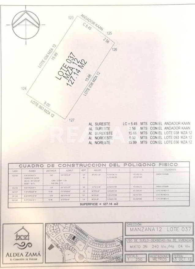 LOTE 37 MZA 12 ÁREA COMERCIAL ZAMA