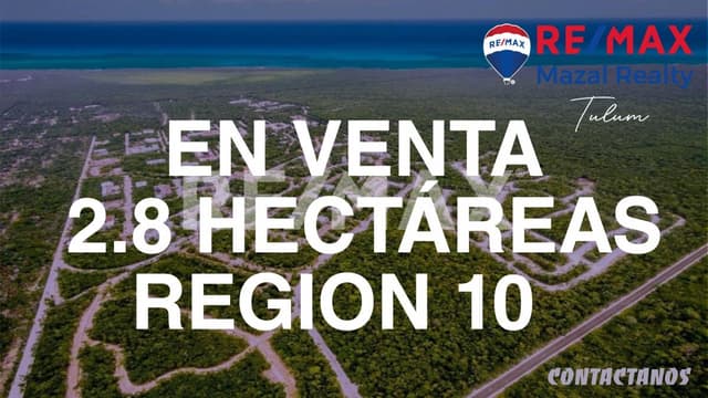 VENTA 2.8 HECTÁREAS EN TULUM