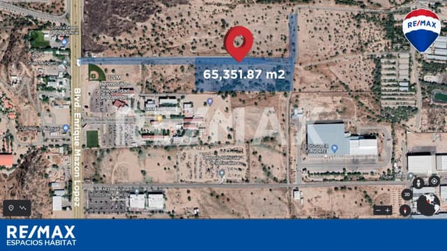 Terreno en venta a un costado de Universidad UVM, salida Hermosillo-Nogales.