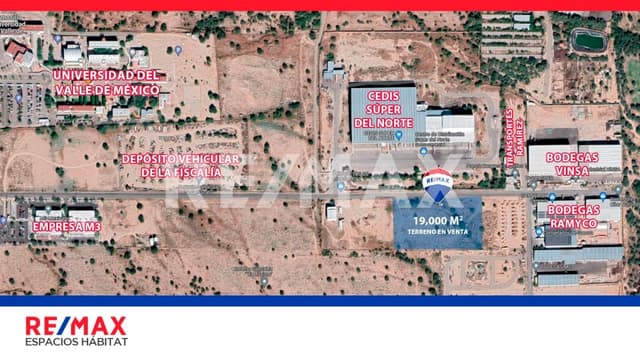 Terreno en venta frente a CEDIS Super del Norte, salida Hermosillo-Nogales.