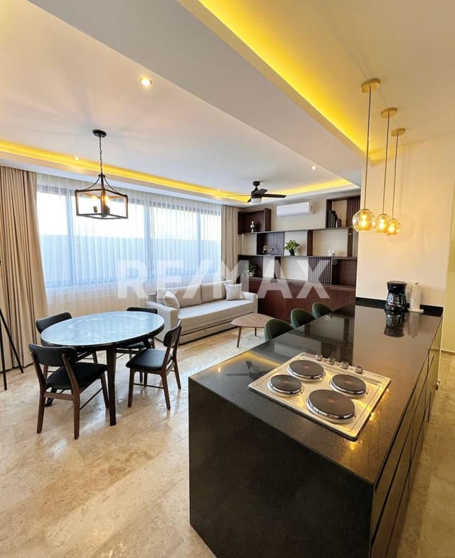 Departamento amueblado de 1 recámara en planta baja, Temozon Nte MERIDA