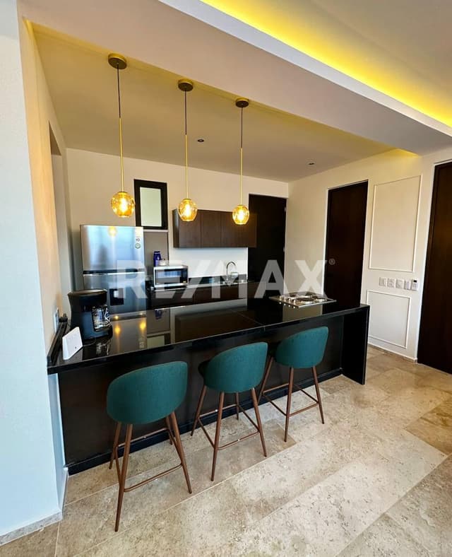 Departamento amueblado de 1 recámara en planta baja, Temozon Nte MERIDA