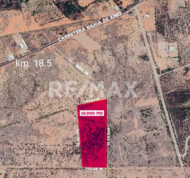 Terreno en venta industrial por carretera a Kino en Hermosillo, Sonora.