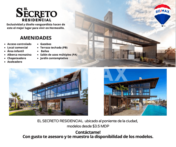 Casa en venta en El Secreto Residencial de Hermosillo, Sonora.