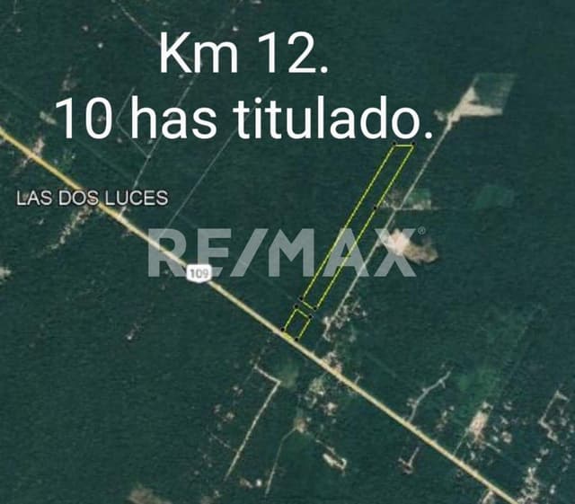 EN VENTA TERRENO EN EL KM 12 A LA ORILLA DE LA CARRETERA EN MACARIO GÓMEZ.