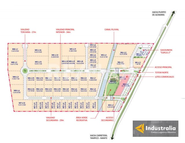 Terreno en venta, Parque Industrial, Agua de Castilla, Altamira