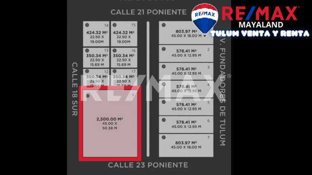 En venta lote en esquina de 2,250 m2 region 15 Tulum