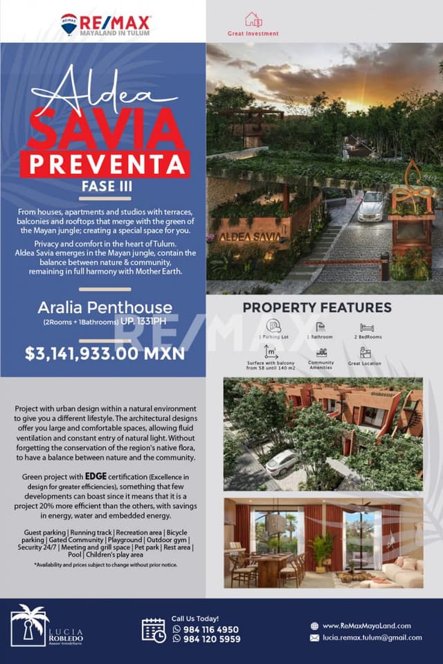 PREVENTA DE HERMOSO DEPARTAMENTO E 2 RECAMARAS EN TULUM