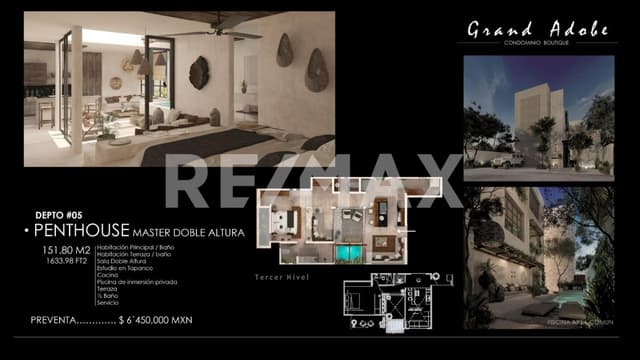 AMPLIO PENTHOUSE Master EN VENTA EN TULUM.