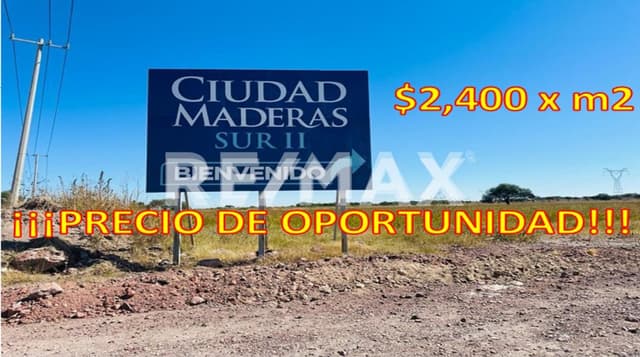 TERRENO EN VENTA EN CIUDAD MADERAS SUR II
