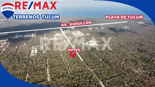 En venta lote de 527 m2 a 2 km de la playa de tulum 