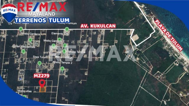 En venta lote de 523 m2 a pocos minutos de la playa de tulum 