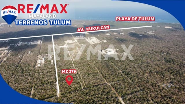 En venta lote de 523 m2 a pocos minutos de la playa de tulum 