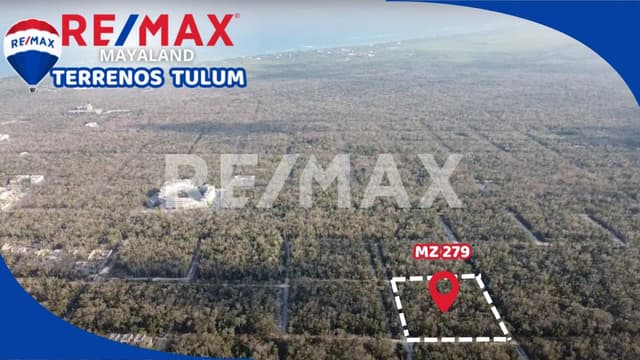 En venta lote de 523 m2 a pocos minutos de la playa de tulum 